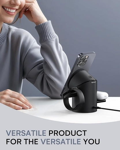 ZEEHOO 3 in 1 Charging Station for Apple Devices, Mag-Safe Charger Stand