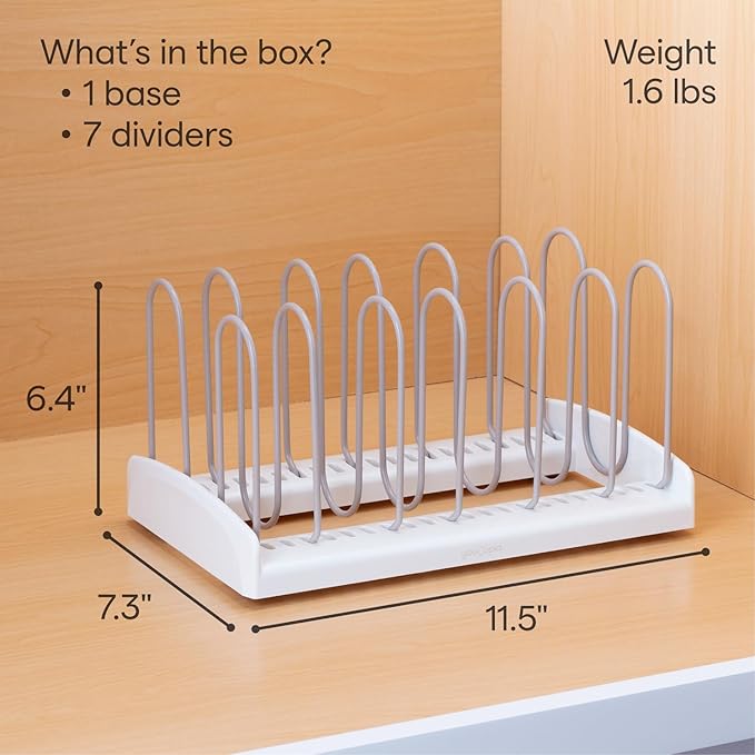 YouCopia StoreMore Adjustable Pan and Lid Rack, Pot Lids and Pans Organizer