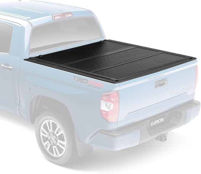 Gator EFX Hard Tri-Fold Truck Bed Tonneau Cover | GC44007 | Fits 2007 - 2021 Toyota Tundra w/o cargo management system, will not work w/ Trail Edition models 5' 7" Bed (66.7")