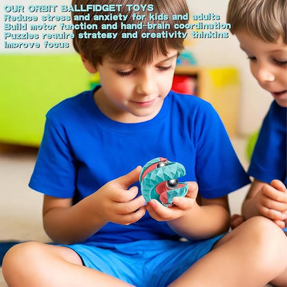 6 Pack Orbit Ball Toy, Fidget Cubes Top Spinning Toy, Great Party Favor Gifts & Creative Decompress Toys, Puzzle Games as Stress Relief Gifts for ADHD Kids Children's Day Gifts