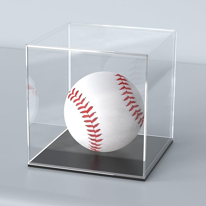 Fully Assembled Acrylic Display Case, 4 Inch Clear Acrylic Box for Display Collectible, Countertop Alternative Glass Case for Home Storage and Organizing Toys