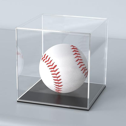 Fully Assembled Acrylic Display Case, 4 Inch Clear Acrylic Box for Display Collectible, Countertop Alternative Glass Case for Home Storage and Organizing Toys