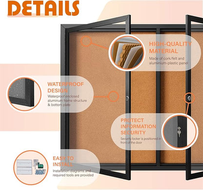 Enclosed Bulletin Board Outdoor Noticeboard