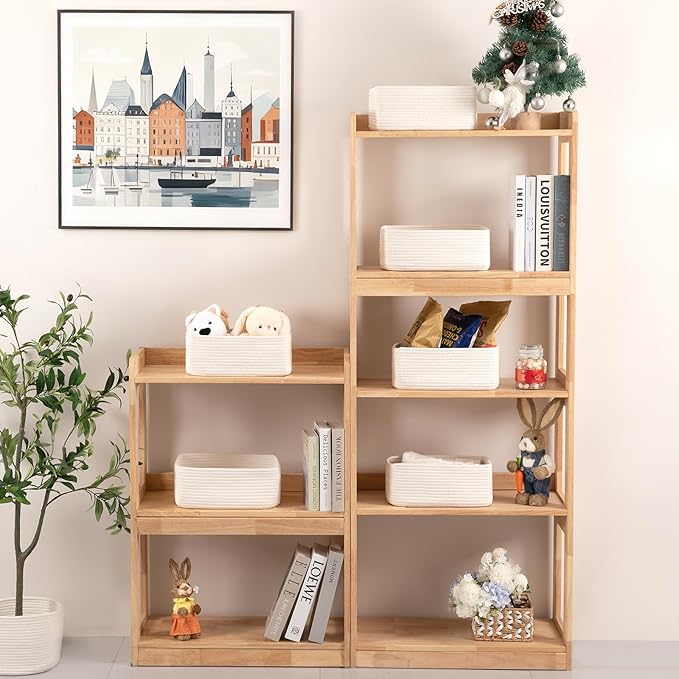 OIASKET 6 Pack Storage Baskets for Shelves, Small Baskets for Shelves, Cute