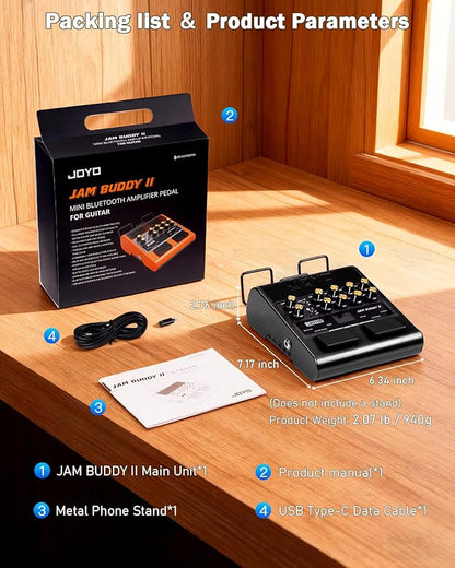 JOYO 10W Portable Electric Guitar Amp Multi-Effects Pedal Combo Amplifier
