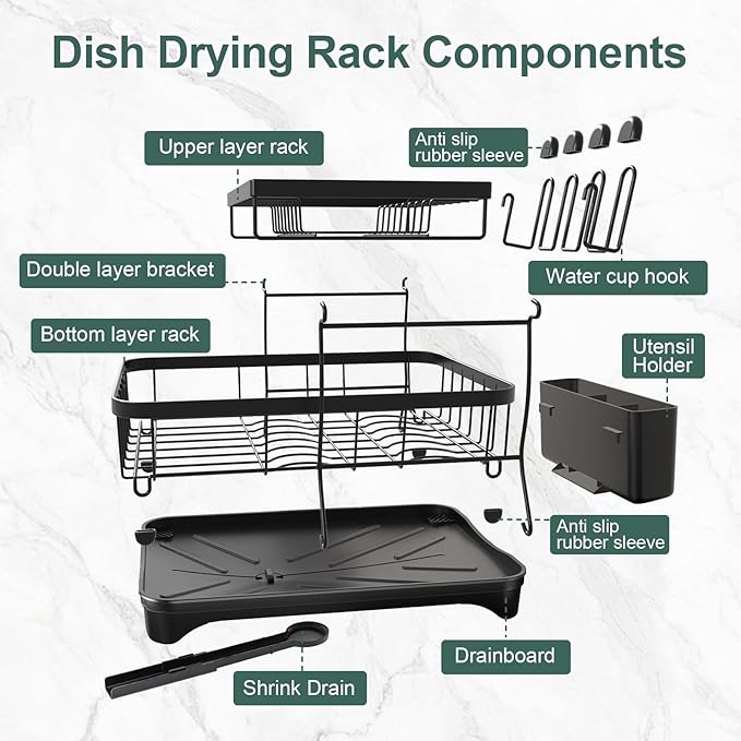 LIYI Dish Drying Rack, Large Dish Rack