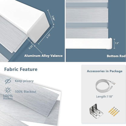 COOLWINDS Motorized Zebra Blinds