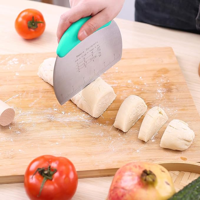 1 pcs Dough Pastry Scraper Chopper/Stainless Steel Dough Scraper Cutter