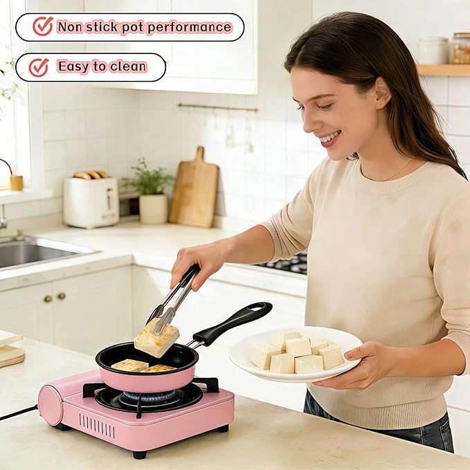 4.7 Inch Mini Frying Pan, Flat Bottom Design