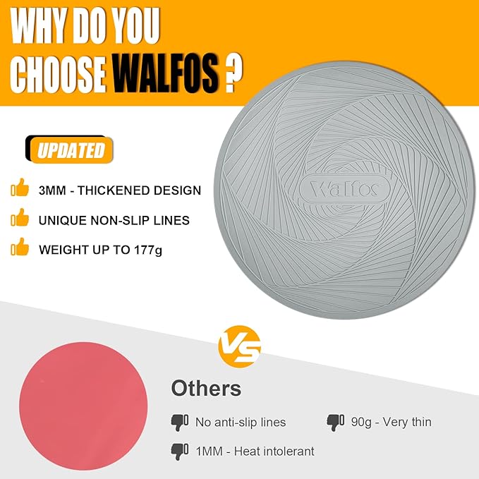 Silicone Microwave Mats, Walfos Heat Resistant Multi-Purpose Microwave Trivet