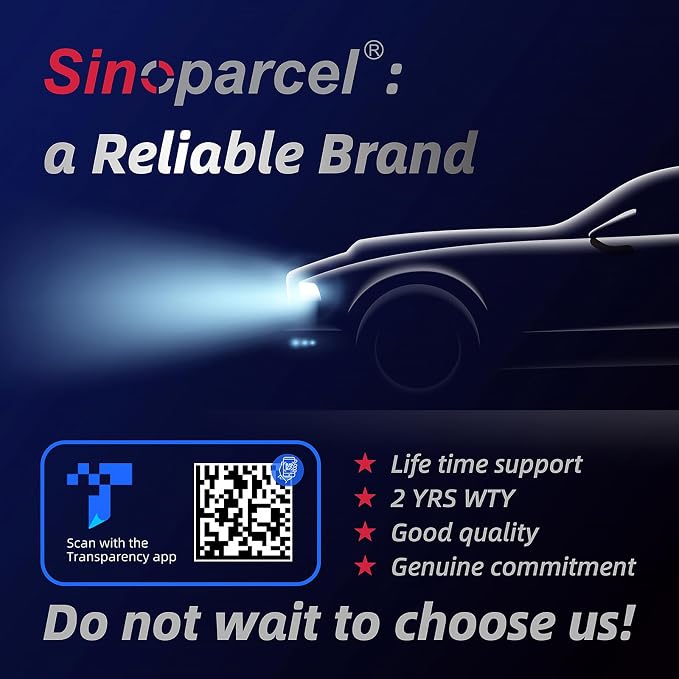 Sinoparcel D5S HID Headlight Bulb with Integrated Ballast - 6000K 35W Xenon Replacement High Low Beam Bulb - Pack of 1