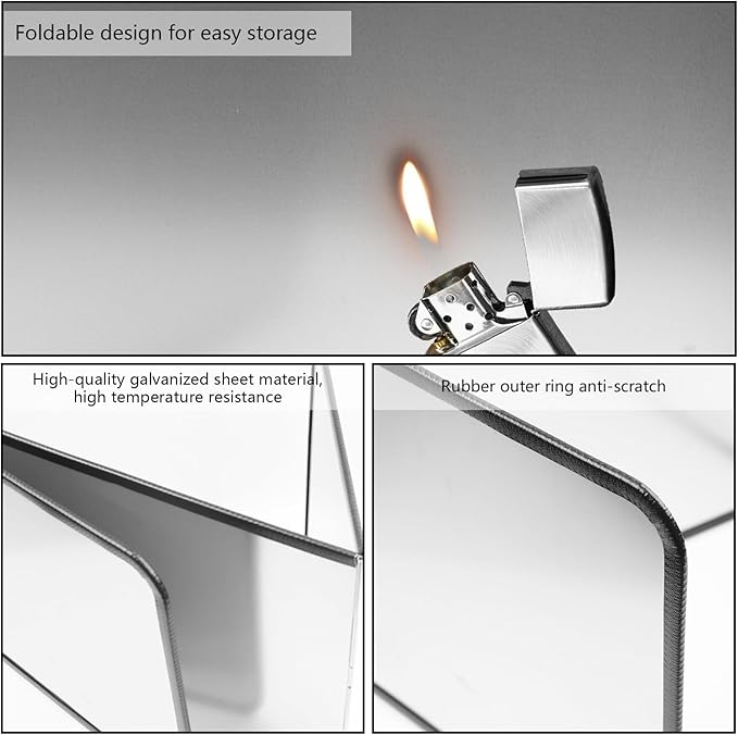 Splatter Guard for Frying Non-Stick 3 Sided Foldable Grease Splatter Screen