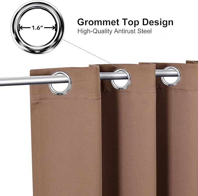 ChrisDowa Grommet Room Darkening Curtains