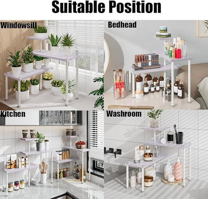 Countertop Organizer Organization 3 Tier Kitchen Corner Shelves Adjustable
