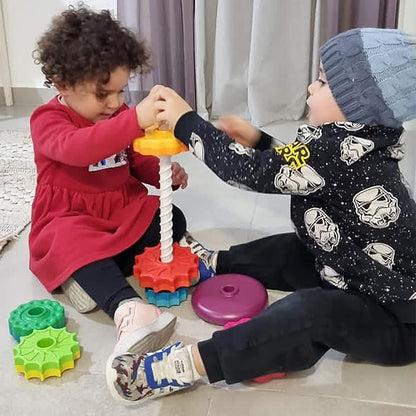 ODELA Spinning Toy – Premium Stacking Toy for Kids – Strong ABS Plastic – Rainbow Spinning Wheel Toy – Fun and Engaging Brain Development Toys for Kids
