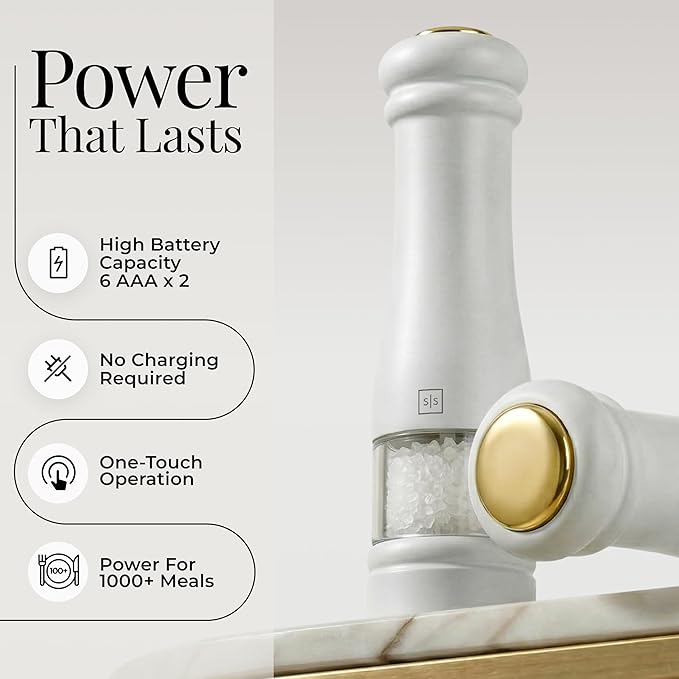 Electric Salt and Pepper Grinder Set