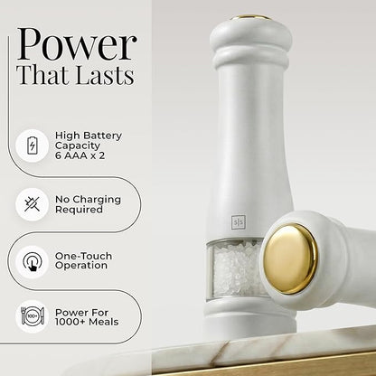 Electric Salt and Pepper Grinder Set