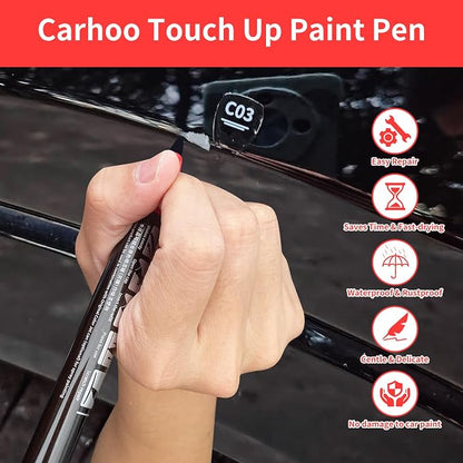 Carhoo 191/9191 Cosmos Black Metallic Compatible with Mercedes-Benz Exact Match Touch Up Paint Pen - 0.56 Fl Oz(16ml)