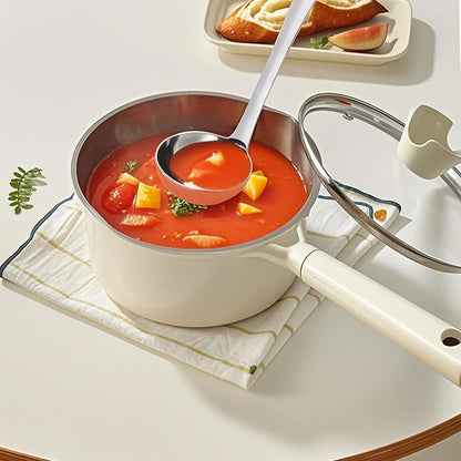 HIFIND Large Ladle Spoon 10.6 Inches Stainless Steel, Heavy Duty Mirror