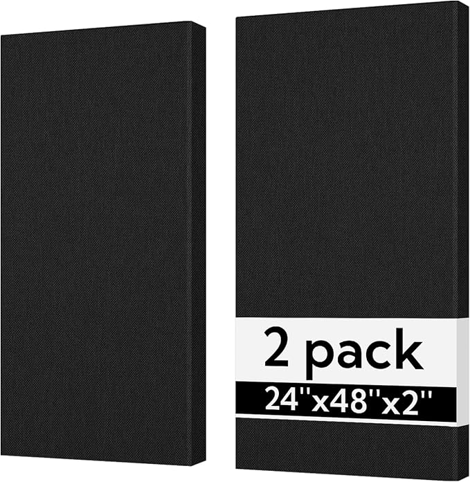 Olanglab Sound Absorbing Acoustic Wall Panels 2 Pack, Large Fabric Wrapped
