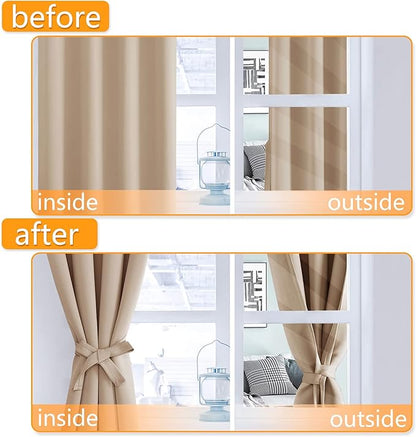 Hiasan Blackout Window Curtain Panels, Thermal Insulated, Light Blocking