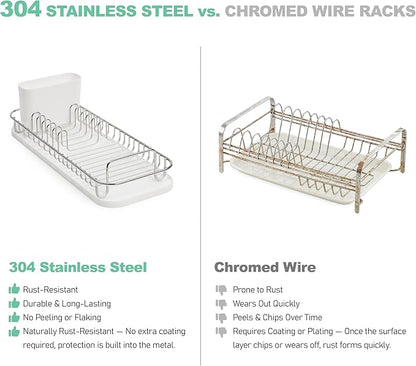 SunnyPoint 304 Stainless Steel NeverRust Compact Dish Drying Rack