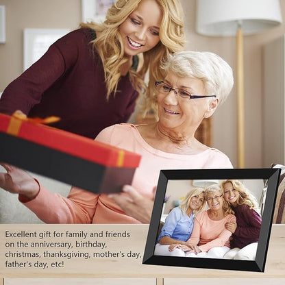 FRAMEO Digital Photo Frame WiFi 32GB 10.1 Inch 1280x800 IPS Touch Screen