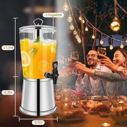 FULIYE Beverage Dispenser with Stand, Drink Dispensers