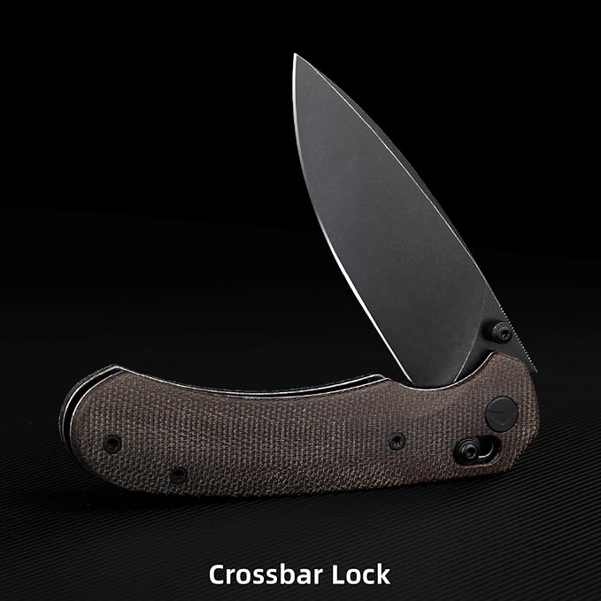 Folding Knife,Pocket Knife,3.31??154CM Blade,Erogonomic Canvas Micarta Handle,Survival Camping Knife with Pocket Clip,EDC Knife for Camping Hunting Hiking Survival,Green