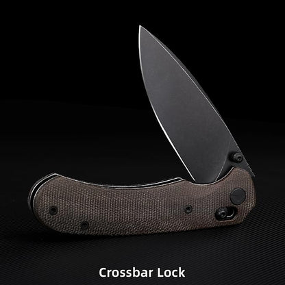 Folding Knife,Pocket Knife,3.31??154CM Blade,Erogonomic Canvas Micarta Handle,Survival Camping Knife with Pocket Clip,EDC Knife for Camping Hunting Hiking Survival,Green