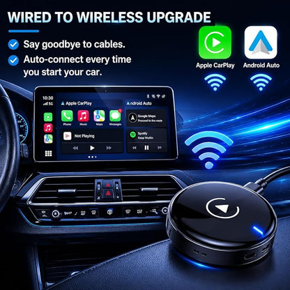 Compact USB Wireless Carplay/Android Auto Adapter for OPEL Astra Sports Tourer Electric 2024-2026,Voice Control Plug and Play