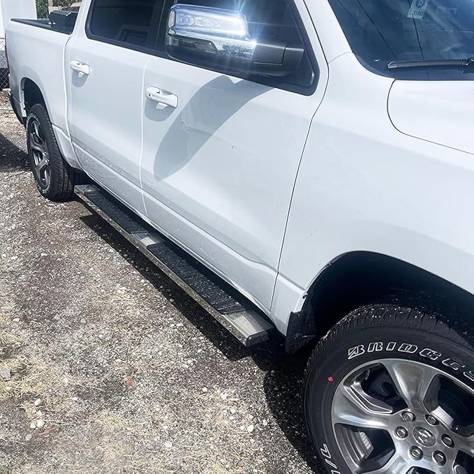 COMNOVA 6" Running Boards Compatible with 07-18 Chevy Silverado/GMC Sierra 1500 Crew Cab; 07-19 2500 3500HD. Running Boards for Silverado Crew Cab(Including in 8 Brackets with Plastic Covers)