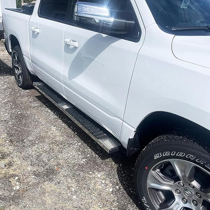 COMNOVA 6" Running Boards Compatible with 07-18 Chevy Silverado/GMC Sierra 1500 Crew Cab; 07-19 2500 3500HD. Running Boards for Silverado Crew Cab(Including in 8 Brackets with Plastic Covers)