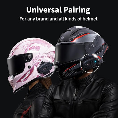 BIKECOMM Salut Motorcycle Helmet Speakers Intercom – 1000M Range Wireless