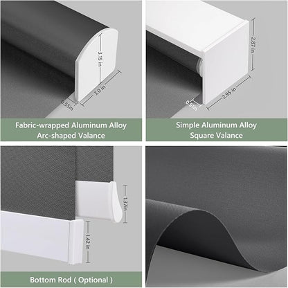Tipiace Motorized Blinds with Remote Window Roller Shade Wireless Rechargeable