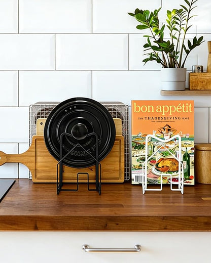SUNFICON 2 Pack Cutting Board Racks Holders Pot Pan Lids Holders Chopping Board