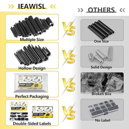 274 Pcs Roll Pin Set, Slotted Metric Roll Pins 65Mn Steel