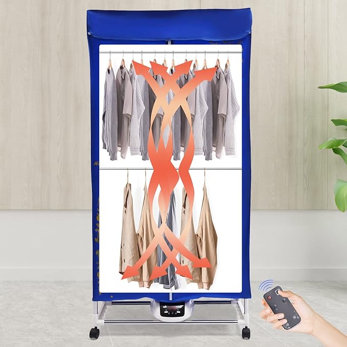 Clothes Dryer, Portable Travel Mini 1500W Dryer Machine 66.14lb Capacity