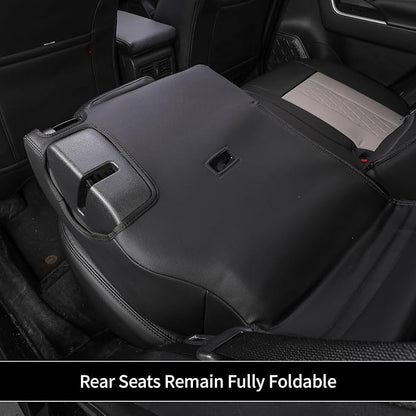 EKR Corolla Car Seat Covers Full Set Custom Fit for Toyota Corolla 2020 2021 2022 XSE/XSE Apex,Leather Car Seat Cover-Faux Leather(Black+Light Gray)