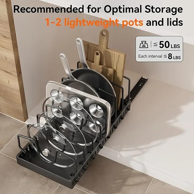 AmoiChic 2 Pack Pull Out Cabinet Organizer
