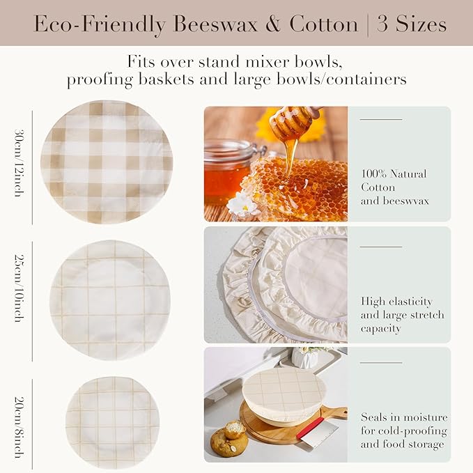 Tirphy Reusable Bowl Covers for Bread Proofing