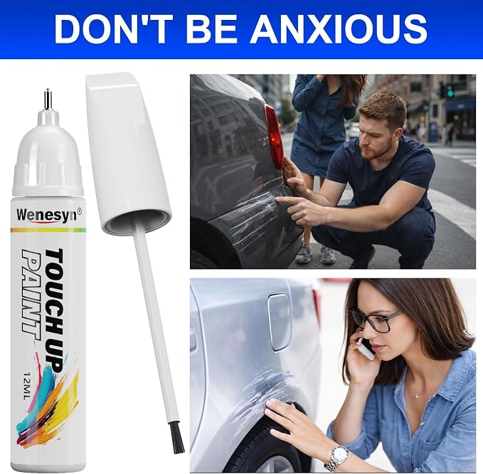 GWP Glacial White Touch Up Paint Compatible with Kia, Car Paint Scratch Remover for Nicks & Chips Repair, Automotive Paints Exact Match Sportage/Sorento/Telluride/K5
