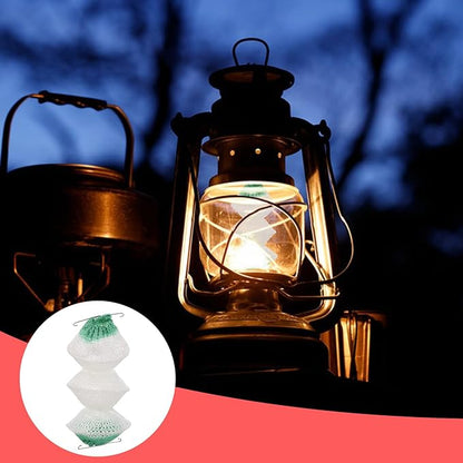 6 Pcs 3-Layer Propane Lantern Mantles Insta-Clip 2#95 Mantles Lantern Mantles Gas Lantern Mantles with 2 Install Clip Accordion Shape Mantles for Gas Lantern Propane Lantern Camping Lantern
