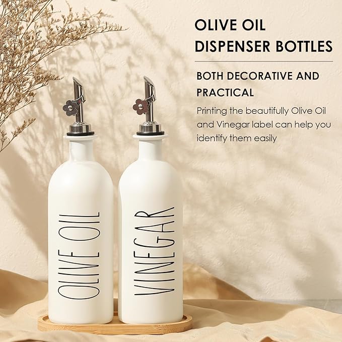 HOMCDALY 16oz Olive Oil Dispenser Bottles