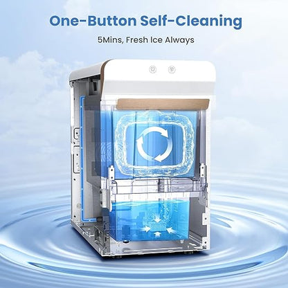 Gevi V2.0 Nugget Ice Maker, 38lbs/24H Countertop Pellet Ice Machine