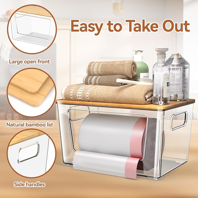 spospo 4 Pack Trash Bag Holder