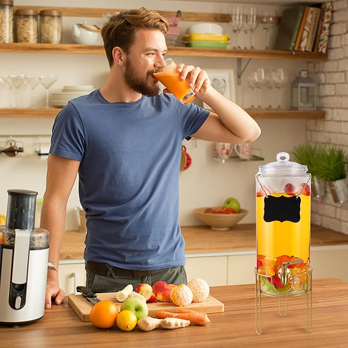 1.5 Gallon Drink dispenser, Glass Beverage Dispenser