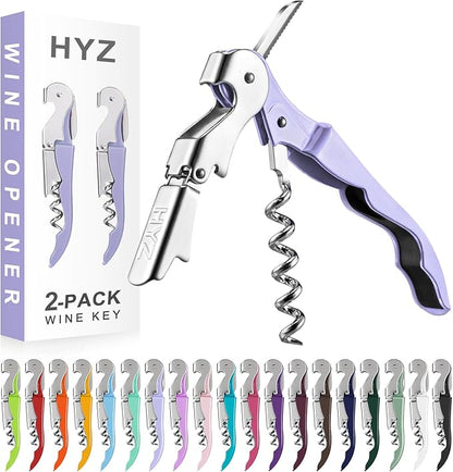 HYZ 2-Pack Wine Opener Waiter Corkscrew, Professional Wine Key