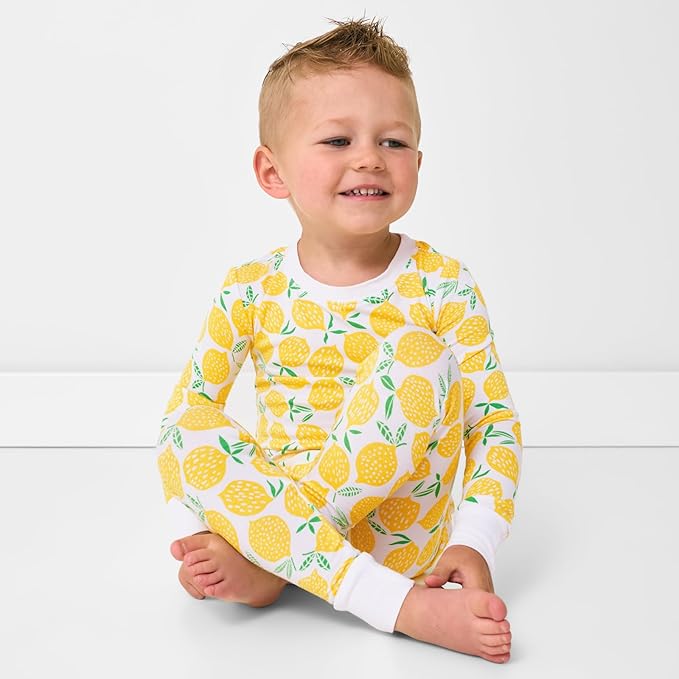 Little Sleepies Two-Piece Pajama Set for Boys & Girls, Soft Viscose from Bamboo Toddler Pajamas for Kids, Family Matching PJs