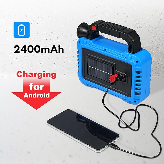 Solar Lantern, LED Flashlight for Power Outages, Portable Camping Essentials Lights, Rechargeable Battery Powered Tent Lights for Emergency, Hurricane, Survival Kits, Operated Lamp